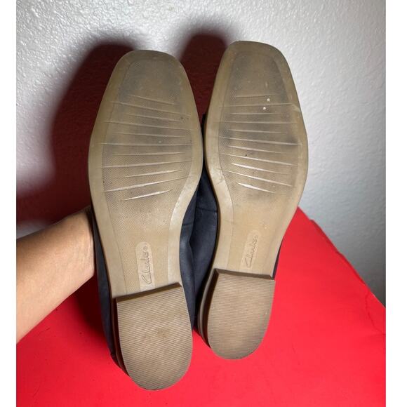 Clarks Collection Ultimate Comfort Black Leather Flats size 11 M - Picture 7 of 8